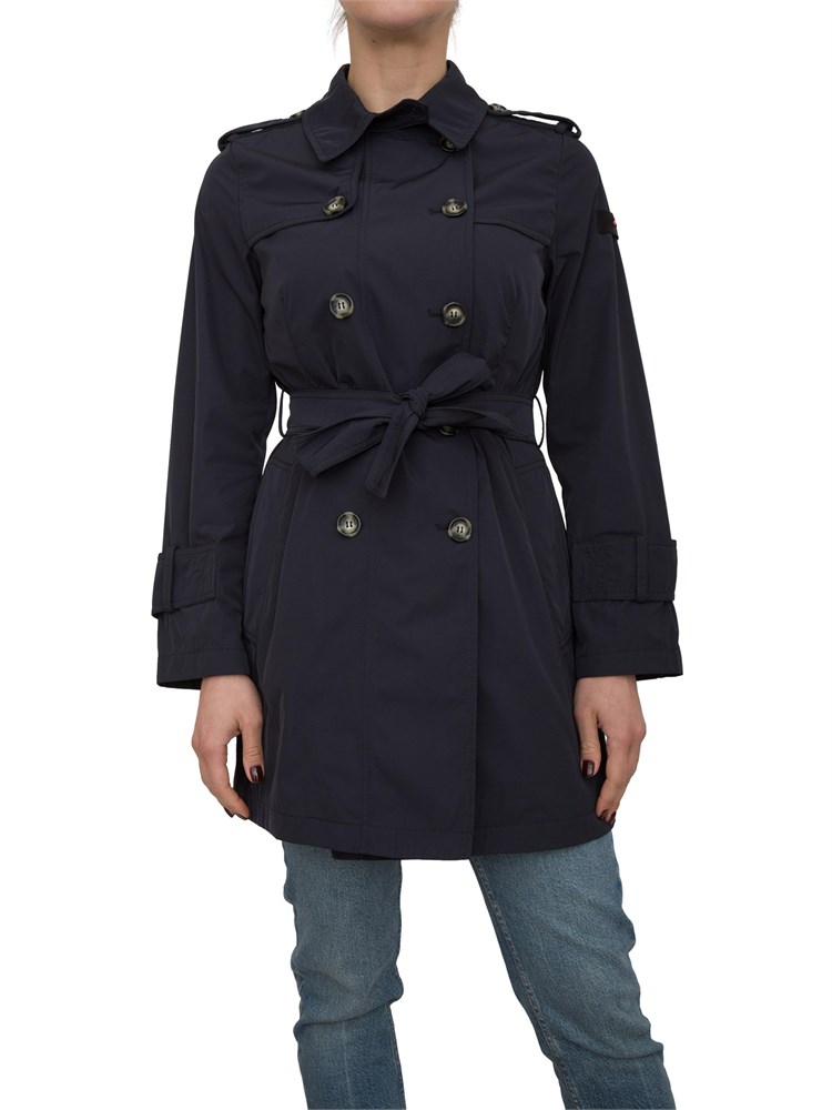 Trench donna blu Peuterey idrorepellente
