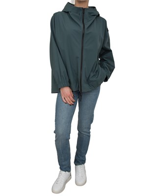 Giacca a vento Peuterey corta e stretch verde in DONNA