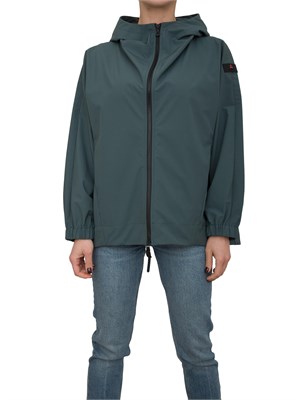 Giacca a vento Peuterey corta e stretch verde in DONNA