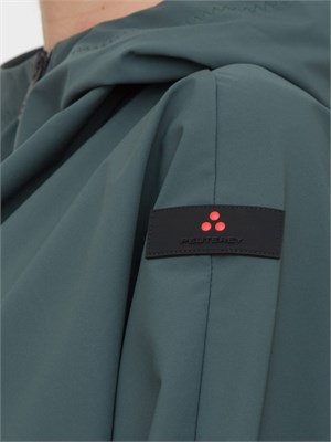 Giacca a vento Peuterey corta e stretch verde in DONNA