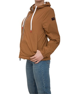 Giubbino marrone Peuterey con double face fantasia floreale marrone in DONNA