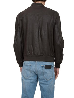 Giubbino pelle grigio Peuterey modello bomber in UOMO