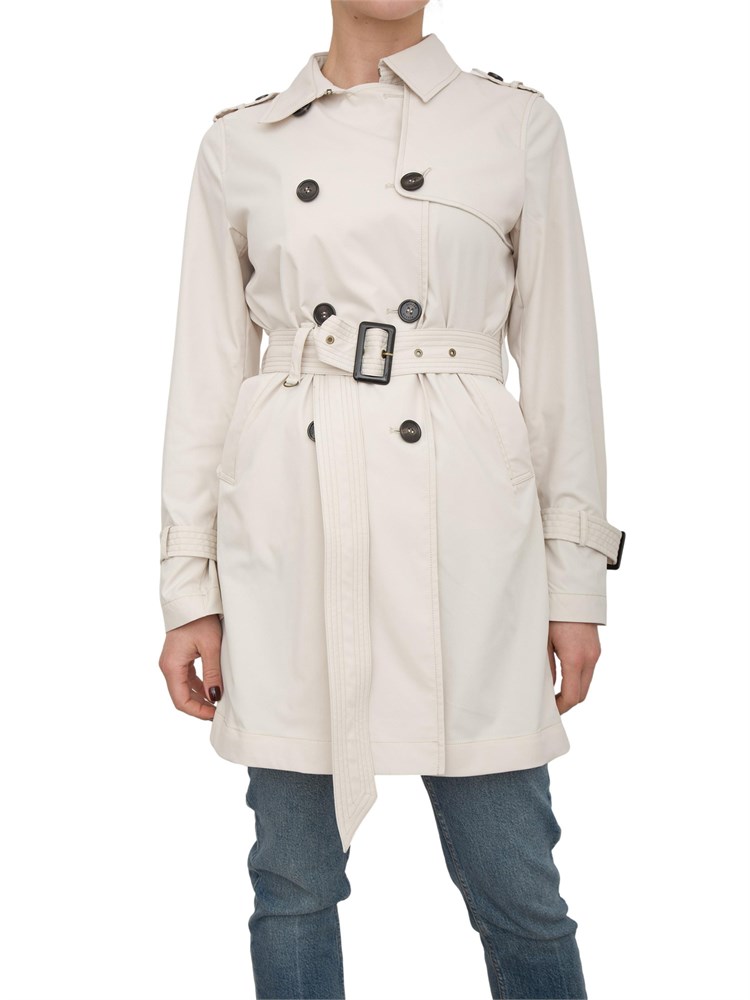 Trench midi beige Dekker modello doppiopetto