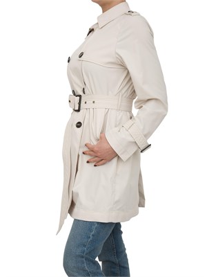 Trench midi beige Dekker modello doppiopetto in DONNA