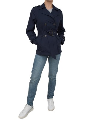 Trench blu Dekker modello doppiopetto in DONNA