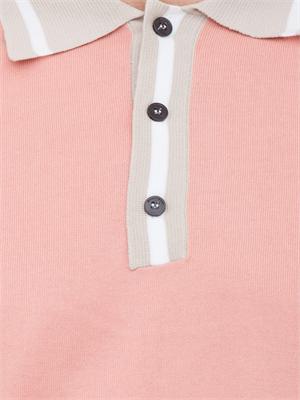 Polo rosa Peuterey in tricot di cotone con dettagli a contrasto in UOMO