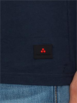 T-shirt Peuterey blu in cotone in UOMO