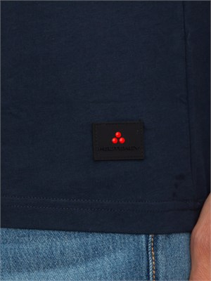 T-shirt Peuterey blu in cotone in UOMO