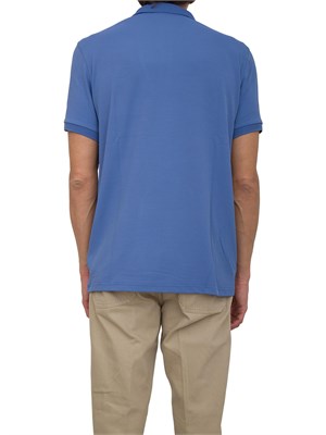 Polo azzurra Peuterey in piqué di nylon stretch ricamo logo in UOMO