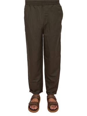 ARMANI EXCHANGE Pantaloni chino A.X. verde in misto lino in UOMO