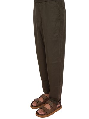 ARMANI EXCHANGE Pantaloni chino A.X. verde in misto lino in UOMO
