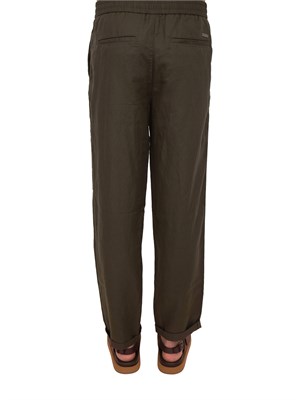 ARMANI EXCHANGE Pantaloni chino A.X. verde in misto lino in UOMO