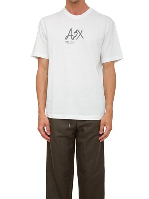 ARMANI EXCHANGE T-shirt girocollo A.X. bianco con logo in UOMO
