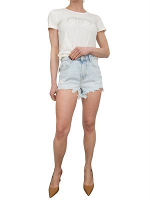 LIU JO Short in denim Liu-jo con strass in DONNA