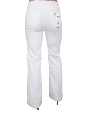 Pantaloni blu Liu Jo modello bottom up flare con bottoni gioiello in DONNA