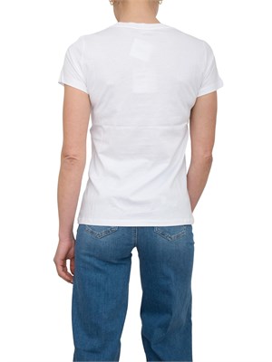 T-shirt bianca Liu Jo stampa geometrica con strass in DONNA