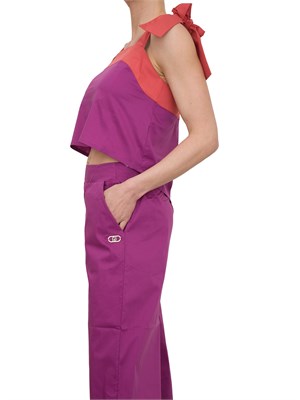 Top viola Liu Jo scollo quadrato e fiocchi spalline in DONNA