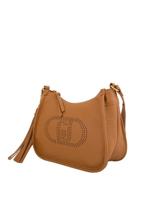 Borsa piccola Liu Jo color cuoio con charm nappina in DONNA