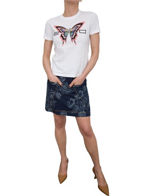 T-shirt Etro bianca con stampa farfalla in DONNA