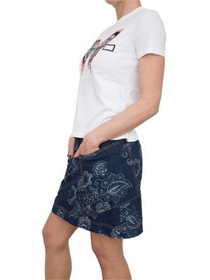 T-shirt Etro bianca con stampa farfalla in DONNA