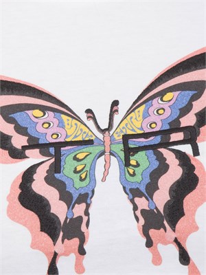 T-shirt Etro bianca con stampa farfalla in DONNA