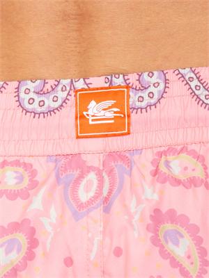 Costume a pantaloncino Etro uomo con stampa Paisley all over rosa in UOMO