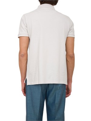 Polo beige Etro in cotone con dettaglio stampa floreale sul collo in UOMO