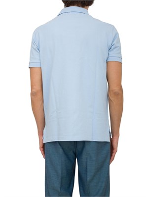 Polo Etro in cotone celeste con Pegaso ricamato in UOMO