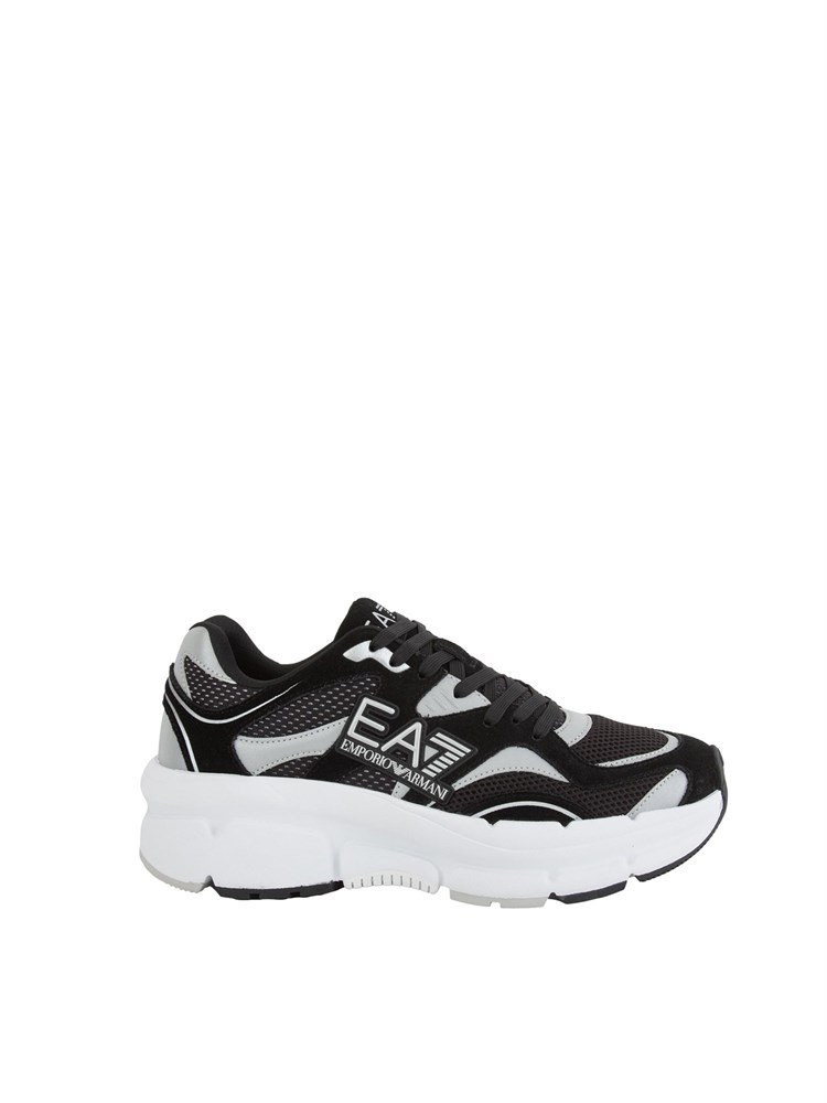 EA7 EMPORIO ARMANI Sneaker nere Emporio Armani in suede e tessuto tecnico
