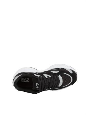 EA7 EMPORIO ARMANI Sneaker nere Emporio Armani in suede e tessuto tecnico in UOMO