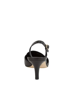 Décolleté Michael Michael Kors Lena slingback in pelle nera in DONNA