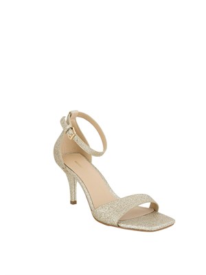 Sandalo oro Michael Michael Kors Jaida in pelle in DONNA