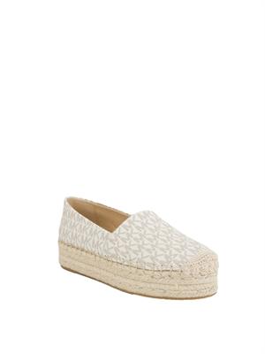 Espadrillas panna Michael Michael Kors Lynn con plateau e logo in DONNA
