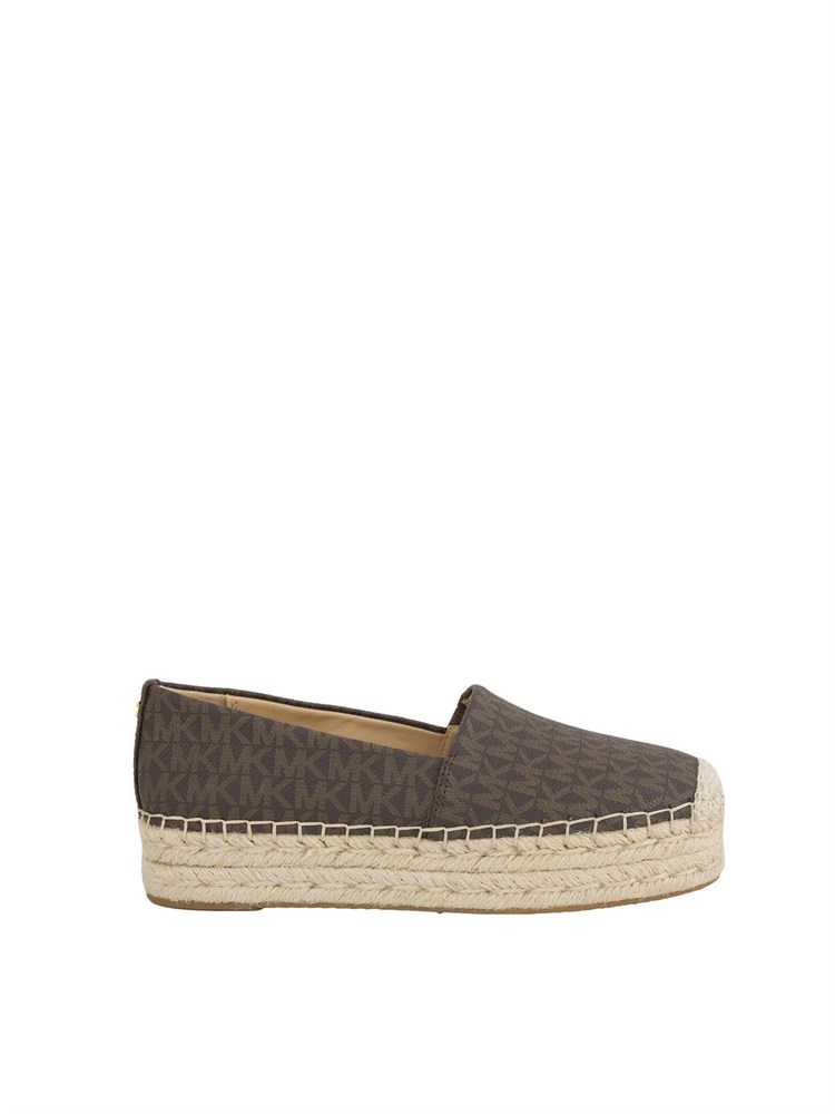 Espadrillas marroni Michael Michael Kors Lynn con plateau e logo