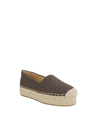 Espadrillas marroni Michael Michael Kors Lynn con plateau e logo in DONNA