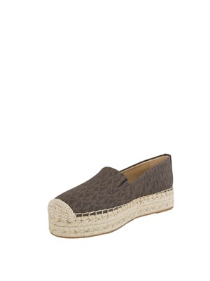 Espadrillas marroni Michael Michael Kors Lynn con plateau e logo in DONNA