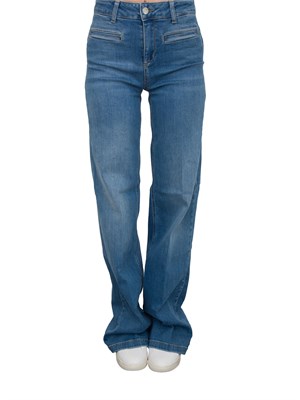 Jeans flare vita alta Liu Jo con inserto elastico dietro in DONNA