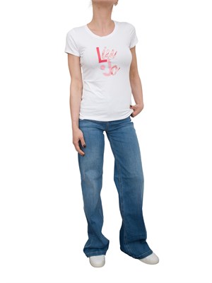 Jeans flare vita alta Liu Jo con inserto elastico dietro in DONNA