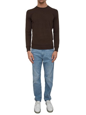 LIU JO Maglia Liu-Jo marrone in crèpe di cotone in UOMO
