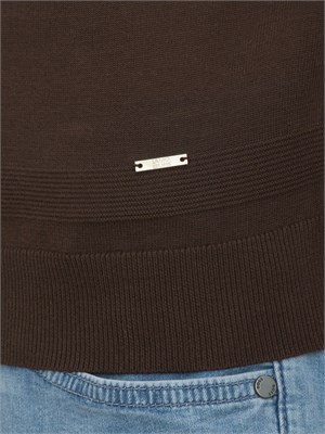 LIU JO Maglia Liu-Jo marrone in crèpe di cotone in UOMO