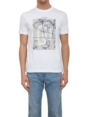 LIU JO T-shirt Liu-jo bianco con stampa Cote d'Azur in UOMO