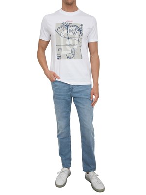 LIU JO T-shirt Liu-jo bianco con stampa Cote d'Azur in UOMO