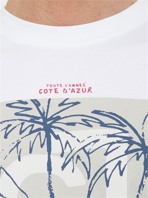 LIU JO T-shirt Liu-jo bianco con stampa Cote d'Azur in UOMO