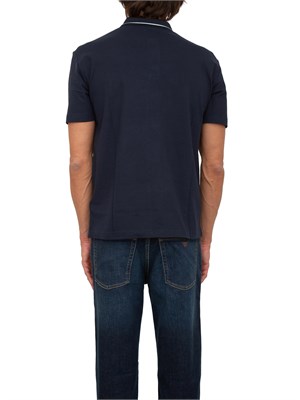 Polo uomo EA7 Emporio Armani Tennis Club in cotone stretch blu in UOMO