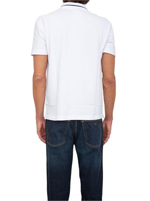 Polo uomo EA7 Emporio Armani Tennis Club in cotone stretch bianco in UOMO