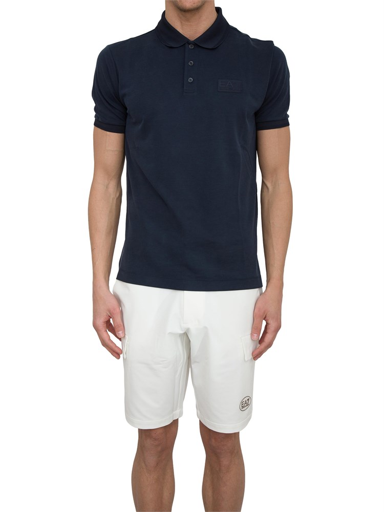 EA7 EMPORIO ARMANI Polo Ea7 Lux Identity in misto modal blu