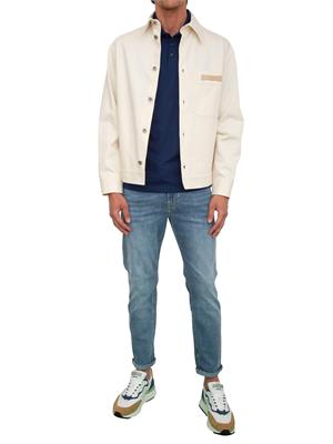 Polo uomo Ea7 Emporio Armani Tennis Club in cotone stretch blu in UOMO
