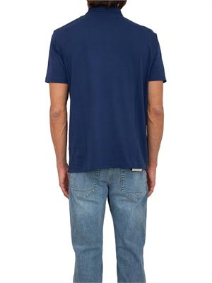 Polo uomo Ea7 Emporio Armani Tennis Club in cotone stretch blu in UOMO