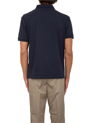 Polo uomo EA7 Emporio Armani Tennis Club in cotone stretch blu in UOMO