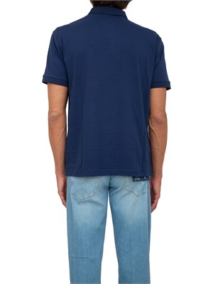 Polo uomo EA7 Emporio Armani Tennis Club in cotone stretch blu in UOMO